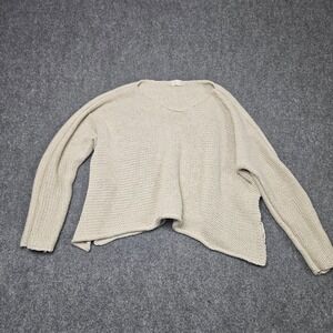 Altar'd State Cream Scoop Neck Sweater - Cropped